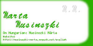 marta musinszki business card